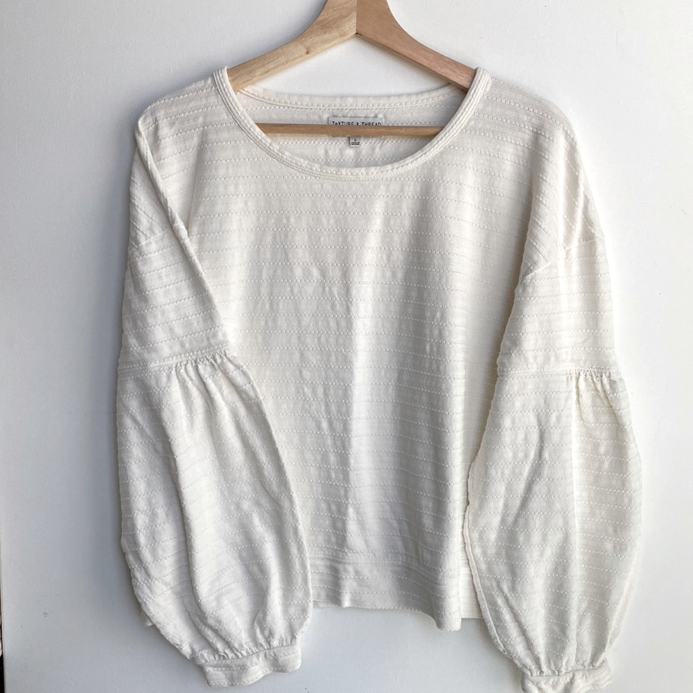 Madewell, Texture & Thread shirt. Size L. Cropped, boxy fit, no staining!